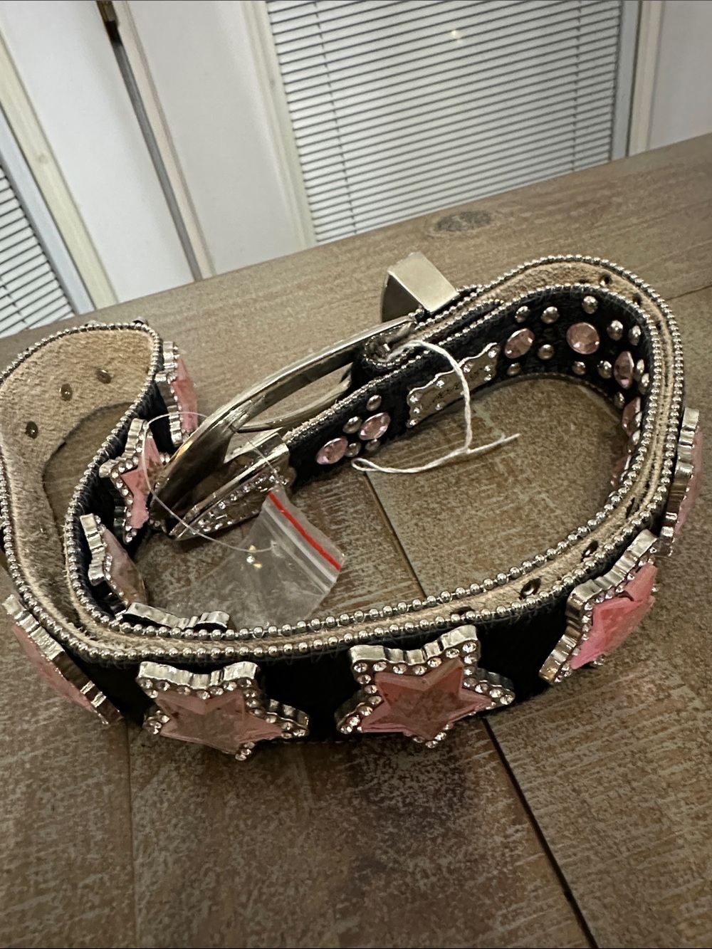 BHW Ladies Cowgirl‎ leather Rodeo Rhinestone Bling PINK Hearts New